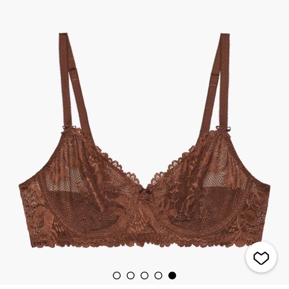 Savage x Fenty Unlined Lace Bra Brown Sugar Nude